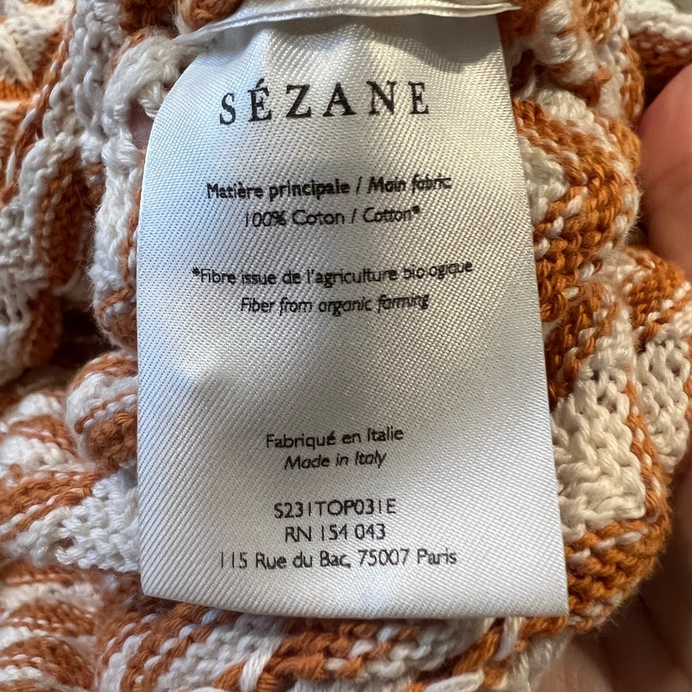 Sezane Mae Jumper Ecru / Ocre - Size XS - Picture 9 of 15